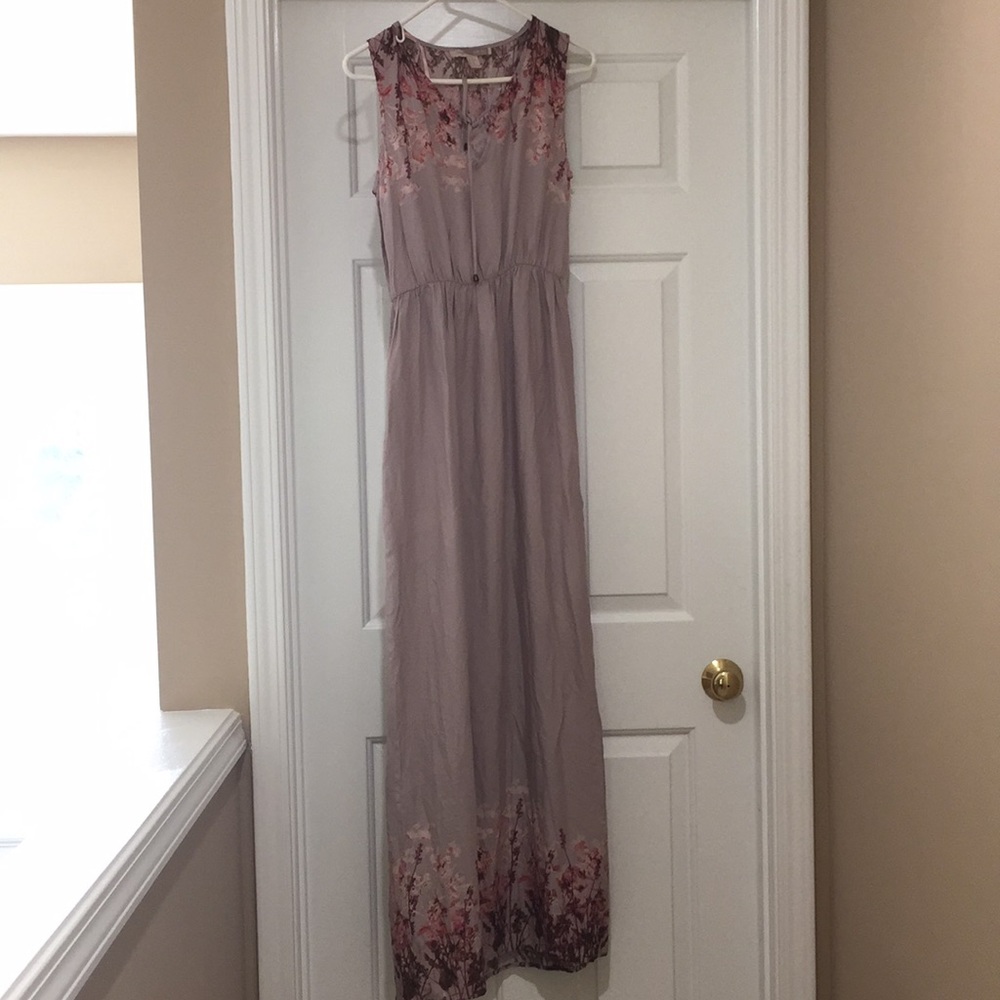 forever 21 floral tan maxi dress